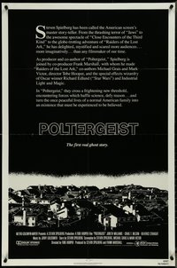 7b0602 POLTERGEIST int'l 1sh 1982 Hooper, creepy image of the planned community of Cuesta Verde!