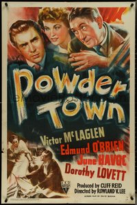 7b0604 POWDER TOWN 1sh 1942 Victor McLaglen, Edmond O'Brien, forgotten early sci-fi fantasy!