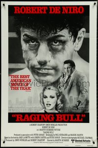 7b0611 RAGING BULL style B int'l 1sh 1980 Hagio art of De Niro, Martin Scorsese boxing classic!