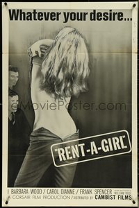 7b0619 RENT-A-GIRL 1sh 1965 Barbara Wood, Carol Nadine, whatever your desire!