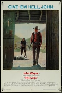 7b0623 RIO LOBO 1sh 1971 Howard Hawks, Jack Elam, Give 'em Hell, John Wayne!