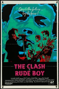 7b0631 RUDE BOY 1sh 1980 really cool art of The Clash by RETNA, grab the future by its face!