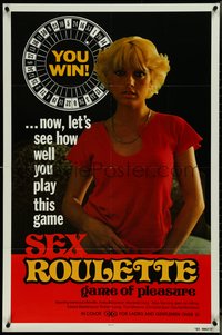 7b0645 SEX ROULETTE 1sh 1978 great image of sexy woman and gambling roulette wheel art, rare!