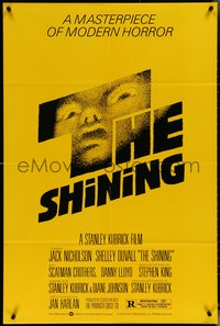 7b0652 SHINING studio style 1sh 1980 Stephen King & Stanley Kubrick, iconic art by Saul Bass!