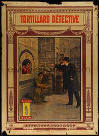 7b0096 TORTILLARD DETECTIVE 40x55 French special poster 1913 Lucien Charbonnier art, ultra rare!