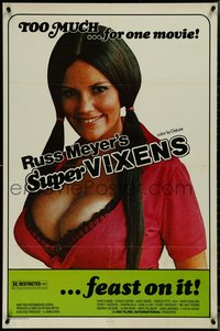 7b0678 SUPER VIXENS 1sh 1975 Russ Meyer, super sexy Shari Eubank is TOO MUCH for one movie, R-rated