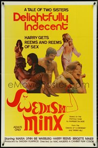 7b0682 SWEDISH MINX 1sh 1977 Harry Reems in Swedish sex from Marquis de Sade novel, rare!