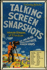 7b0639 SCREEN SNAPSHOTS 1sh 1931 glimpses of filmdom, see and hear your favorite stars, ultra rare!