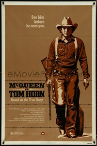 7b0703 TOM HORN 1sh 1980 see cowboy Steve McQueen in the title role before he sees you!