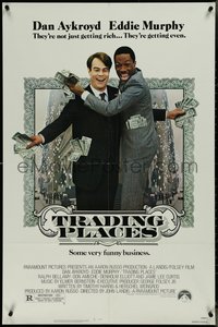 7b0710 TRADING PLACES 1sh 1983 Dan Aykroyd & Eddie Murphy are getting rich & getting even!