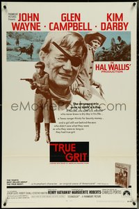 7b0714 TRUE GRIT int'l 1sh 1969 John Wayne as Rooster Cogburn, Kim Darby, Glen Campbell