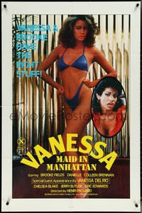 7b0720 VANESSA MAID IN MANHATTAN 1sh 1986 Brooke Fields, Danielle, sexy Vanessa del Rio, ultra rare!