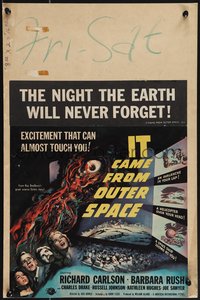 7b0028 IT CAME FROM OUTER SPACE 3D WC 1953 Ray Bradbury & Jack Arnold classic 3-D sci-fi, Smith art!