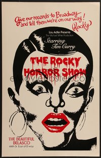 7b0034 ROCKY HORROR SHOW stage play WC 1975 cool art of Boni Enten as Columbia on Broadway!