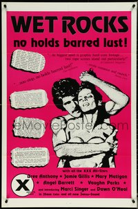 7b0727 WET ROCKS 1sh 1975 Bree Anthony, Jamie Gillis, no holds barred lust, x-rated!