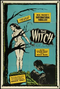 7b0735 WITCH 1sh 1954 wild horror art of sexy naked woman dancing by tree, ultra rare!