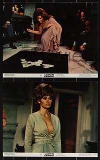 7b0163 LADY IN CEMENT 8 color 11x14 stills 1968 Sinatra with a .45 & Raquel Welch with a 37-22-35!