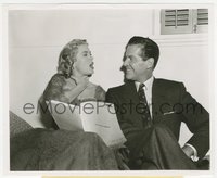 7b1445 DIAL M FOR MURDER candid 8x10 still 1954 Grace Kelly shows Bob Cummings how she'll be choked!