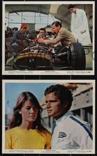 7b1548 GRAND PRIX 7 color 8x10 stills 1967 Formula One race car driver James Garner, track images!