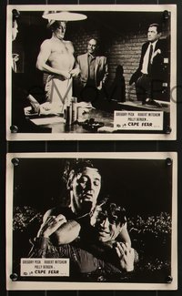 7b1341 CAPE FEAR 8 English FOH LCs 1963 Gregory Peck, Robert Mitchum, Polly Bergen, classic!