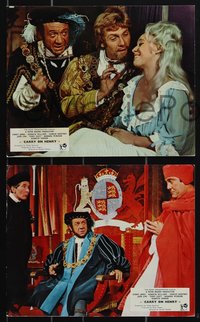 7b1343 CARRY ON HENRY VIII 8 color English FOH LCs 1972 Sidney James, Kenneth Williams, wacky!