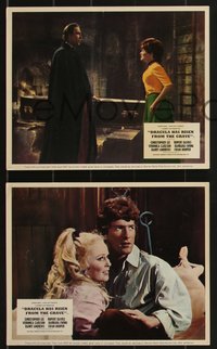 7b1349 DRACULA HAS RISEN FROM THE GRAVE 4 color English FOH LCs 1969 Carlson & Christopher Lee!