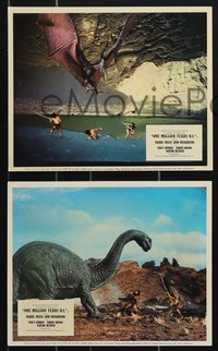 7b1345 ONE MILLION YEARS B.C. 8 color English FOH LCs 1967 sexiest cave woman Raquel Welch!