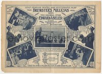 7b1295 BREWSTER'S MILLIONS herald 1914 Edward Abeles, directed by Cecil B. DeMille, ultra rare!