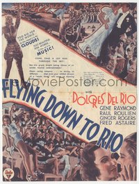 7b1304 FLYING DOWN TO RIO herald 1933 Dolores Del Rio, Ginger Rogers, Fred Astaire, deco images!