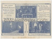 7b1322 PRISONER OF ZENDA herald 1913 very 1st film version of the swashbuckler classic, ultra rare!