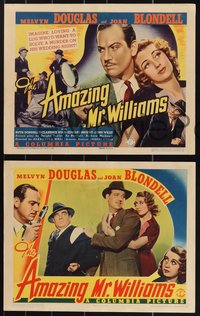 7b1092 AMAZING MR. WILLIAMS 8 LCs 1939 great images of wacky Melvyn Douglas, Joan Blondell!