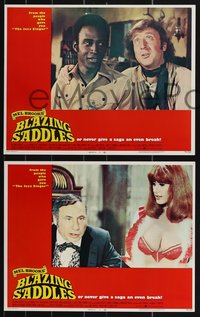 7b1103 BLAZING SADDLES 8 LCs 1974 Cleavon Little, Wilder, Madeline Kahn, Mel Brooks western!