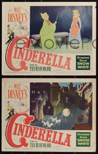 7b1247 CINDERELLA 5 LCs 1950 Disney classic cartoon love story, the greatest since Snow White!