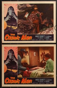 7b1253 COSMIC MAN 4 LCs 1959 Bruce Bennett, & Paul Langton, cool border art!