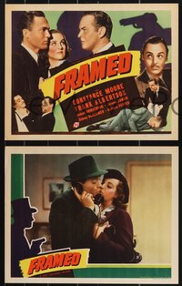 7b1134 FRAMED 8 LCs 1939 Constance Moore, Frank Albertson, blackmail, bribery, murder!