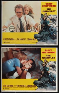 7b1140 GAUNTLET 8 LCs 1977 Clint Eastwood & Sondra Locke, border art by Frank Frazetta!