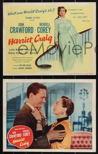 7b1147 HARRIET CRAIG 8 LCs 1950 great images of Joan Crawford with Wendell Corey and Allyn Joslyn!