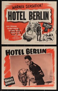 7b1154 HOTEL BERLIN 8 LCs 1945 Faye Emerson & Kurt Krueger in Vicki Baum's daring World War II story!