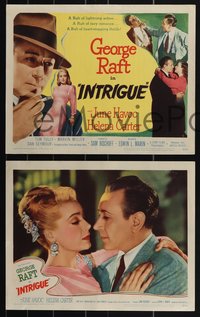 7b1166 INTRIGUE 8 LCs 1947 George Raft in the Shanghai underworld with two dangerous women!