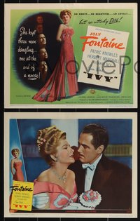 7b1167 IVY 8 LCs 1947 utterly EVIL bad girl Joan Fontaine, pity the men in her life!