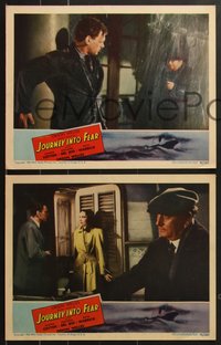 7b1268 JOURNEY INTO FEAR 3 LCs 1942 Orson Welles, Joseph Cotten, Dolores Del Rio, Ruth Warrick!