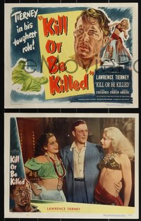 7b1170 KILL OR BE KILLED 8 LCs 1950 great images of Lawrence Tierney & Marissa O'Brien!