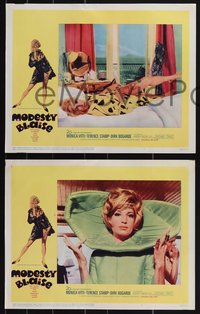 7b1190 MODESTY BLAISE 8 LCs 1966 sexiest female secret agent Monica Vitti & Terence Stamp!