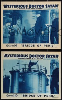 7b1270 MYSTERIOUS DOCTOR SATAN 3 chapter 10 LCs 1940 cool border art of masked hero, Bridge of Peril!