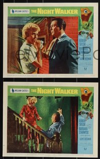 7b1193 NIGHT WALKER 8 LCs 1965 William Castle directed horror, Robert Taylor, Barbara Stanwyck!