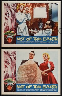 7b1259 NOT OF THIS EARTH 4 LCs 1957 Beverly Garland, Paul Birch, great images from Corman sci-fi!