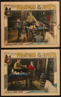 7b1271 PHANTOMS OF THE NORTH 3 LCs 1929 images from early Karloff fur trapper movie, ultra rare!