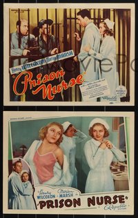 7b1198 PRISON NURSE 8 LCs 1939 great images of Henry Wilcoxon, Marian Marsh, prison riot, ultra rare!