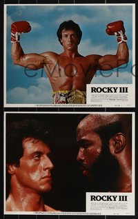 7b1205 ROCKY III 8 LCs 1982 boxer & director Sylvester Stallone, Burgess Meredith, Weathers, Mr. T!