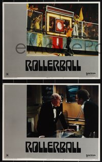 7b1206 ROLLERBALL 8 LCs 1975 John Houseman, James Caan, Maud Adams & most dangerous sci-fi game!